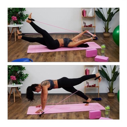 Artikelbild 4 für relaxdays Pilates-Stab pink, schwarz, Artikelnummer 734883