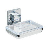 Artikelbild 1 für WENKO Seifenschale Wandmontage Quadro silber, 1 St., Artikelnummer 804793