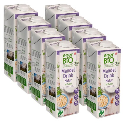 Artikelbild für enerBiO Bio-Mandeldrink 8x 1,0 l, Artikelnummer 864217