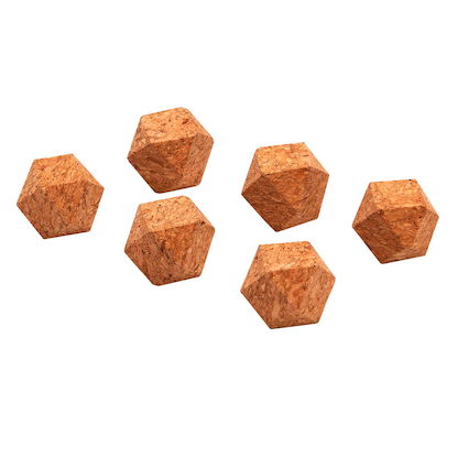 Artikelbild 8 für ALLboards Polyeder Magnet braun, Kork 1,5 x 1,5 cm, 6 St., Artikelnummer 503456