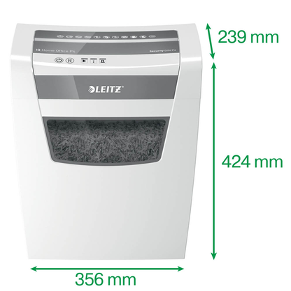 Artikelbild 2 für LEITZ IQ Home Office Aktenvernichter mit Partikelschnitt P-4, 4 x 28 mm, bis 10 Blatt, weiß, Artikelnummer 638039