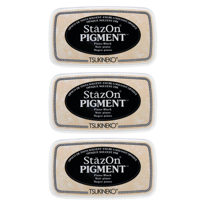 Artikelbild für Rayher Stempelkissen StazOn On Pigment schwarz 7,6 x 3,5 cm, 3 St., Artikelnummer 687099