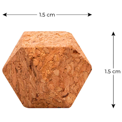 Artikelbild 2 für ALLboards Polyeder Magnet braun, Kork 1,5 x 1,5 cm, 6 St., Artikelnummer 503456