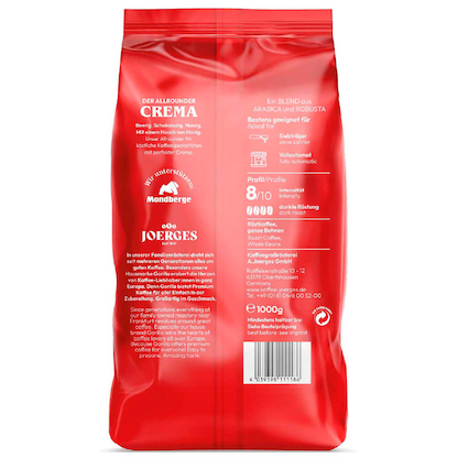 Artikelbild 2 für GORILLA Espresso Super Bar Crema Kaffeebohnen, kräftig, 1000 g, Artikelnummer 787232