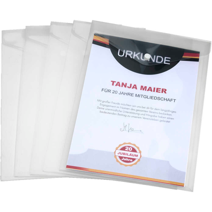 Artikelbild für EICHNER Dokumententaschen DIN A4 transparent glatt, 5 St., Artikelnummer 704476