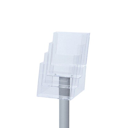 Artikelbild 2 für Showdown® Displays Prospektständer MB4C160 transparent DIN A5 4 Fächer 33,0 x 33,0 x 106,0 cm, 1 St., Artikelnummer 514380