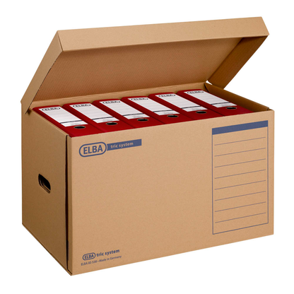 Artikelbild für ELBA Archivcontainer tric system braun 54,5 x 36,0 x 32,0 cm, 10 St., Artikelnummer 144329
