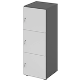 Artikelbild 1 für HAMMERBACHER Schließfachschrank grafit, lichtgrau V234L3/G/5/DS, 3 Schließfächer 40,0 x 42,0 x 110,0 cm, Artikelnummer 130338