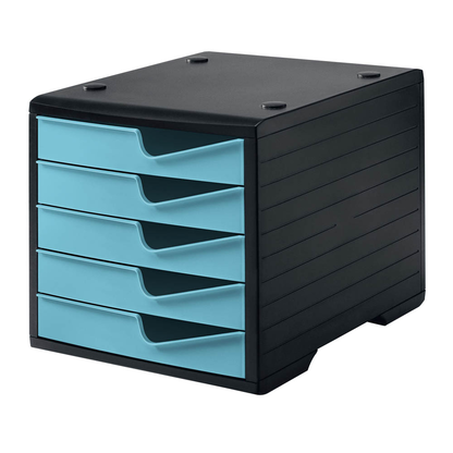 Artikelbild 2 für styro Schubladenbox styroswingbox aqua 275-8430.5291, DIN A4 mit 5 Schubladen, 1 St., Artikelnummer 660262