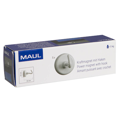 Artikelbild 3 für MAUL Magnete weiß, Metall Ø 2,5 x 3,7 cm, 5 St., Artikelnummer 356402