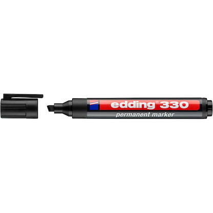 Artikelbild 4 für edding 330 Permanentmarker schwarz 1,0 - 5,0 mm, 10 St., Artikelnummer 420109