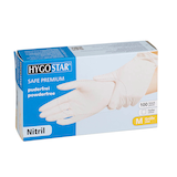 Artikelbild 1 für HYGOSTAR unisex Einmalhandschuhe SAFE PREMIUM weiß Größe M, 100 St., Artikelnummer 597922