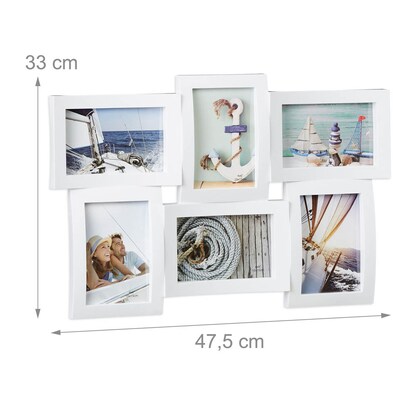 Artikelbild 2 für relaxdays Collage-Bilderrahmen weiß 47,5 x 33,0 cm, 1 St., Artikelnummer 521887