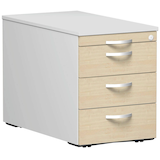 Artikelbild 1 für geramöbel Flex Rollcontainer lichtgrau, ahorn 4 Auszüge 43,8 x 80,0 x 56,5 cm, Artikelnummer 882769