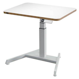 Artikelbild 1 für LEITZ Ergo elektrisch höhenverstellbarer Schreibtisch weiß rechteckig, A-Fuß-Gestell weiß 80,0 x 60,0 cm, Artikelnummer 401487