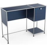 Artikelbild 1 für viasit System4 Schreibtisch violettblau rechteckig, Rundrohrgestell silber 116,0 x 41,0 cm, Artikelnummer 491393