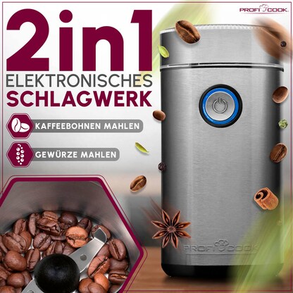 Artikelbild 6 für ProfiCook PC-KSW 1216 Kaffeemühle silber 150 W, Artikelnummer 299619