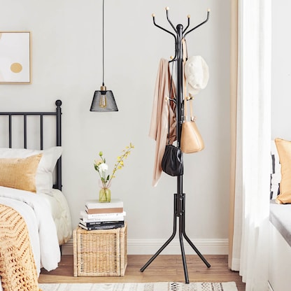 Artikelbild 3 für SONGMICS Kleiderständer RCR19B schwarz Metall 12 Haken 44,0 x 182,0 cm, Artikelnummer 439776