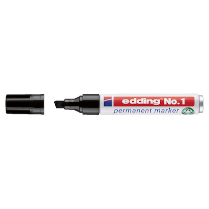 Artikelbild 3 für edding No. 1 Permanentmarker schwarz 1,0 - 5,0 mm, 10 St., Artikelnummer 254938