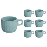 Artikelbild 1 für BAUSCHER Kaffeetassen EDGE grün 0,20 l, 6 St., Artikelnummer 819668