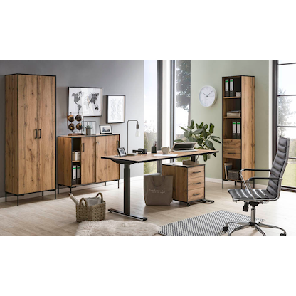 Artikelbild 7 für MÖBELPARTNER Schiebetürenschrank 2000, 701724 landhaus-eiche 6 Fachböden 100,0 x 41,0 x 163,8 cm, Artikelnummer 651093