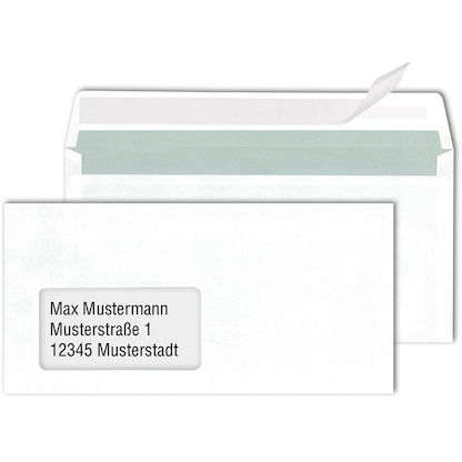 Artikelbild für MAILmedia Briefumschläge DIN lang mit Fenster weiß haftklebend 500 St., Artikelnummer 349266