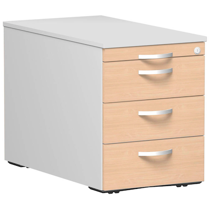 Artikelbild für geramöbel Flex Rollcontainer lichtgrau, buche 4 Auszüge 43,8 x 80,0 x 56,5 cm, Artikelnummer 882771