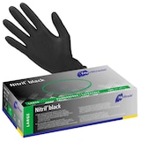 Artikelbild 1 für Meditrade® unisex Einmalhandschuhe Nitril® black schwarz Größe L, 100 St., Artikelnummer 242598