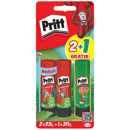 Artikelbild für 2 + 1 GRATIS: Pritt Klebestifte 22,0 g, 2 St. + GRATIS Klebestift 20,0 g, Artikelnummer 301329