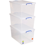 Artikelbild 1 für Really Useful Box Aufbewahrungsboxen 3x 83,0 l transparent 44,0 x 69,5 x 36,8 cm, 3 St., Artikelnummer 751986