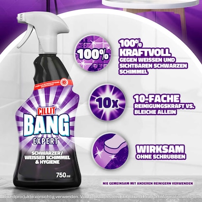 Artikelbild 2 für CILLIT BANG EXPERT SCHWARZER / WEISSER SCHIMMEL & HYGIENE Kraftreiniger 750 ml, Artikelnummer 800549
