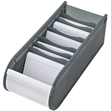 Artikelbild 1 für WEDO Karteikasten DIN A8 für 500 Karteikarten grau mit Deckel, Artikelnummer 814766