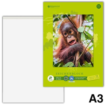Artikelbild für Edition Dürer Zeichenblock green DIN A3 100 g/qm, 18 Blatt, 1 Block, Artikelnummer 421523