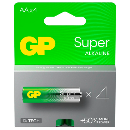 Artikelbild 2 für GP Batterien SUPER Alkali-Mangan Mignon AA 1,5 V, 4 St., Artikelnummer 118959