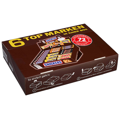 Artikelbild 4 für SNICKERS Topsellerbox Schokoriegel 72 St./3310,0 g, Artikelnummer 281236