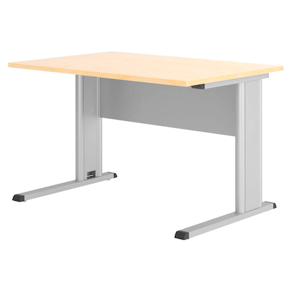 Artikelbild für HAMMERBACHER GS12 Schreibtisch ahorn rechteckig, C-Fuß-Gestell silber 120,0 x 80,0 cm, Artikelnummer 843072