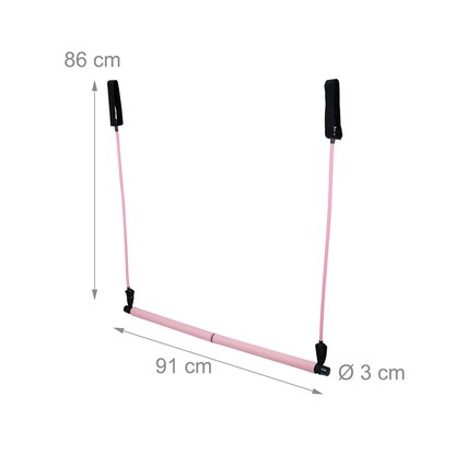 Artikelbild 5 für relaxdays Pilates-Stab pink, schwarz, Artikelnummer 734883