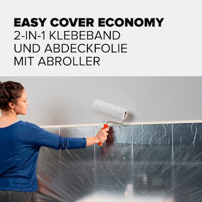 Artikelbild 4 für tesa EASY COVER® ECONOMY XL Abdeckfolie transparent 260,0 cm x 17,0 m 1 Rolle, Artikelnummer 724326