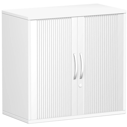 Artikelbild für geramöbel Flex Rollladenschrank weiß, silber 1 Fachboden 80,0 x 42,5 x 79,8 cm, Artikelnummer 876197