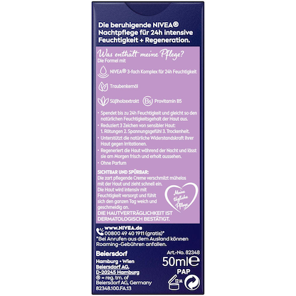 Artikelbild 3 für NIVEA BERUHIGENDE NACHTPFLEGE Gesichtscreme 50,0 ml, Artikelnummer 578569
