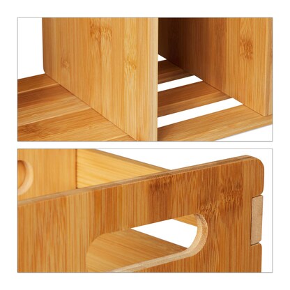 Artikelbild 9 für relaxdays Schreibtisch-Organizer braun 80,5 x 19,0 x 21,0 cm, 1 St., Artikelnummer 372864