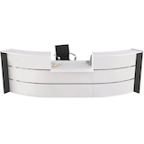 Artikelbild 1 für Kerkmann Empfangstheke BARI gebogen, weiß, anthrazit 357,5 x 122,5 x 112,0 cm, Artikelnummer 690444