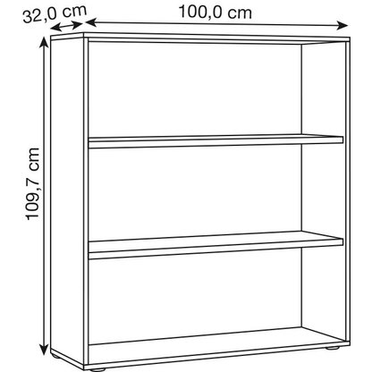 Artikelbild 2 für VCM my office Aktenregal Salia anthrazit, honig-eiche 100,0 cm 32,0 cm, 1 St., Artikelnummer 364297