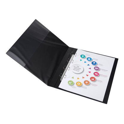 Artikelbild 4 für VELOFLEX Ringbuch 4-Ringe schwarz 4,0 cm DIN A3 hoch, 1 St., Artikelnummer 617742