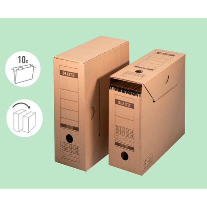 Artikelbild 6 für LEITZ Archivboxen braun 12,0 x 32,5 x 27,5 cm, 10 St., Artikelnummer 666081