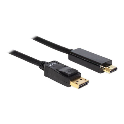 Artikelbild für DeLOCK DisplayPort/HDMI Kabel 2,0 m schwarz, 1 St., Artikelnummer 581431