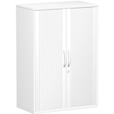 Artikelbild 1 für geramöbel Flex Rollladenschrank weiß, silber 2 Fachböden 80,0 x 42,5 x 118,2 cm, Artikelnummer 876305