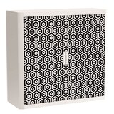 Artikelbild 1 für PAPERFLOW easyOffice Black & White Rollladenschrank 60404 2 Fachböden 110,0 x 41,5 x 104,0 cm, Artikelnummer 210837