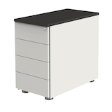 Artikelbild 1 für Kerkmann Form 1 Standcontainer weiß, anthrazit 4 Auszüge ohne-Muldengriff weiß 42,0 x 80,0 x 72,0 - 76,0 cm, Artikelnummer 795961