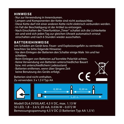 Artikelbild 8 für Idena 50er Micro LED Lichterkette silber 5,2 m, 1 St., Artikelnummer 638397